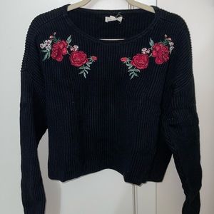 LA Hearts Floral Sweater